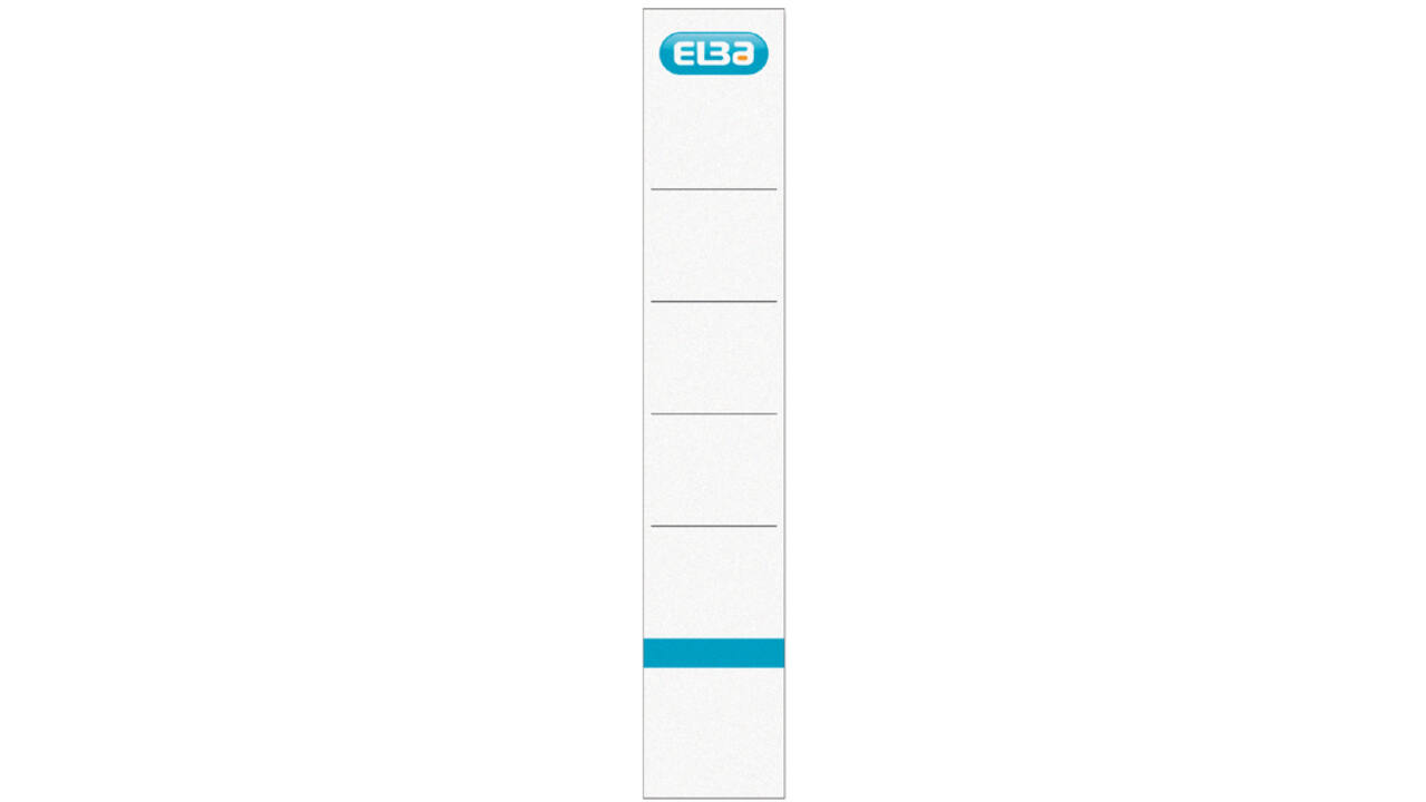 Rugetiket Elba smal 34x190mm zelfklevend wit/blauw