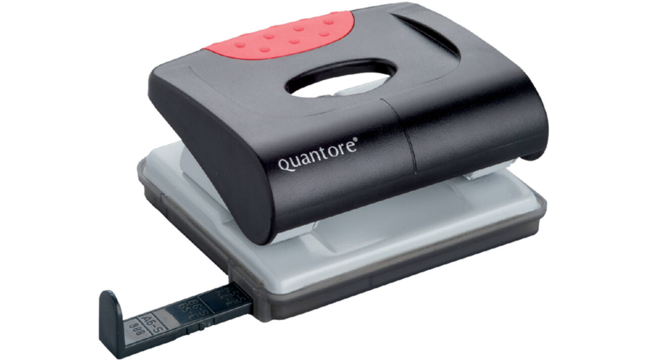 Perforator Quantore basis 2-gaats 20vel zwart