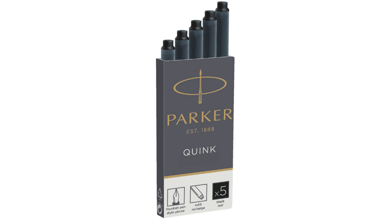 Inktpatroon Parker Quink permanent zwart pak à 5 stuks