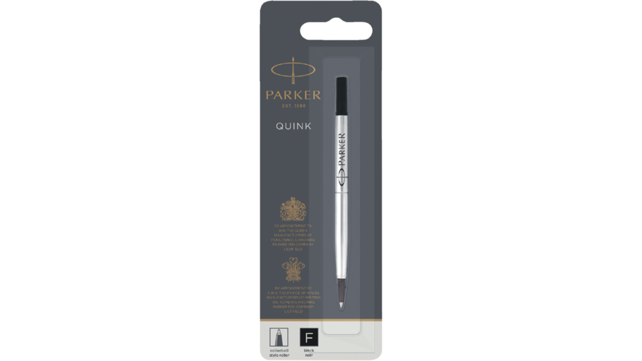 Rollerpenvulling Parker Quink fijn zwart blister à 1 stuk