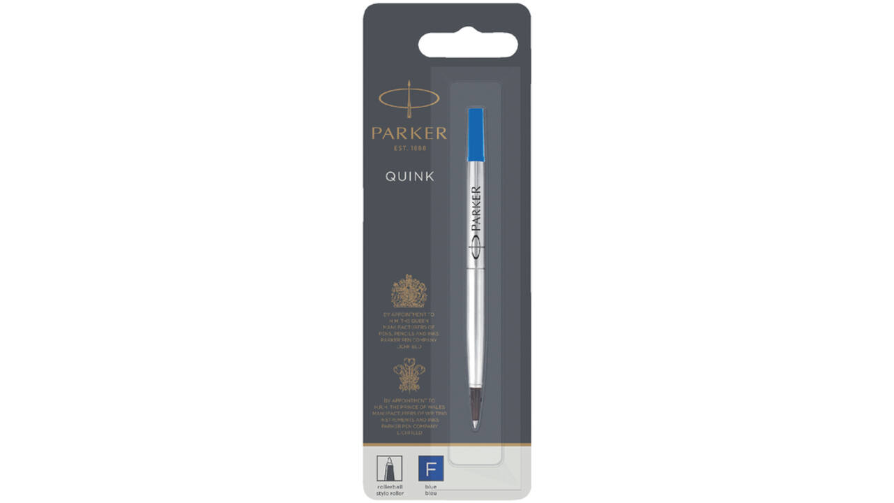 Rollerpenvulling Parker Quink fijn blauw blister à 1 stuk