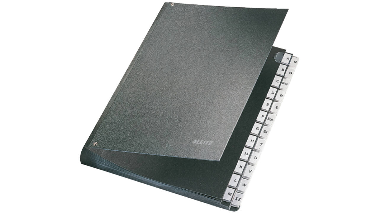 Bureaumap Leitz A4 A-Z hardboard gewolkt