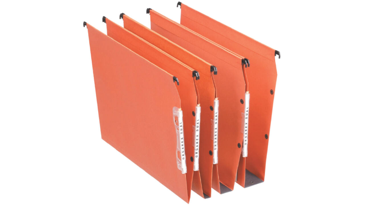 Hangmap Esselte Orgarex Dual lateraal 345x275x30 oranje