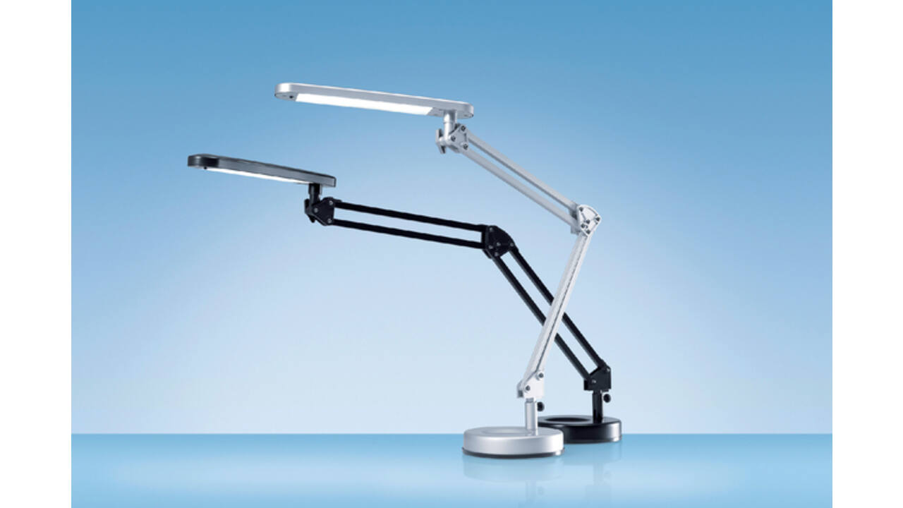 Bureaulamp Hansa led 4stars zilvergrijs