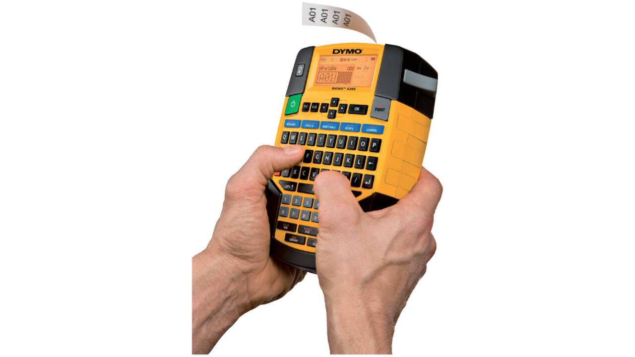 Labelprinter Dymo Rhino 4200 industrieel qwerty 19mm geel