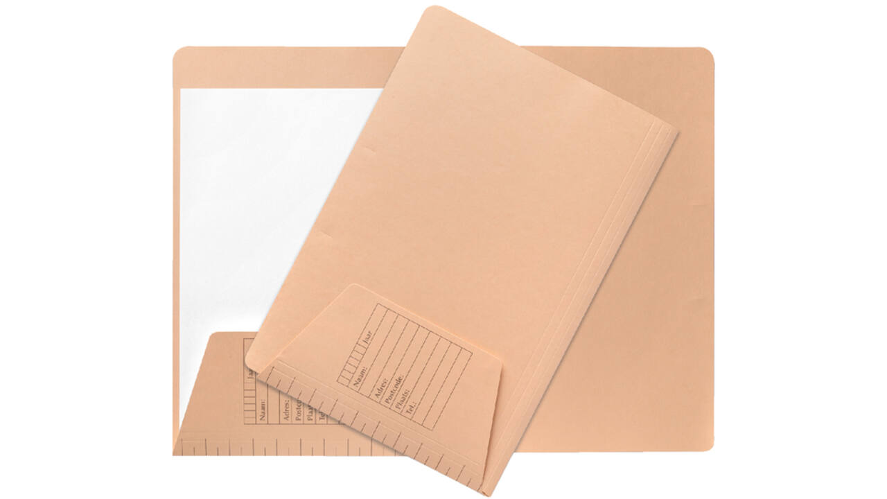 Dossiermap Jalema folio 1 klep 225gr chamois