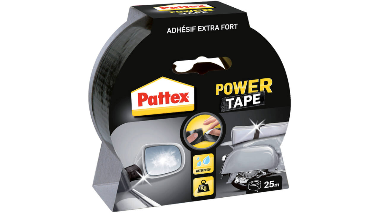 Plakband Pattex Power Tape 50mmx25m zwart