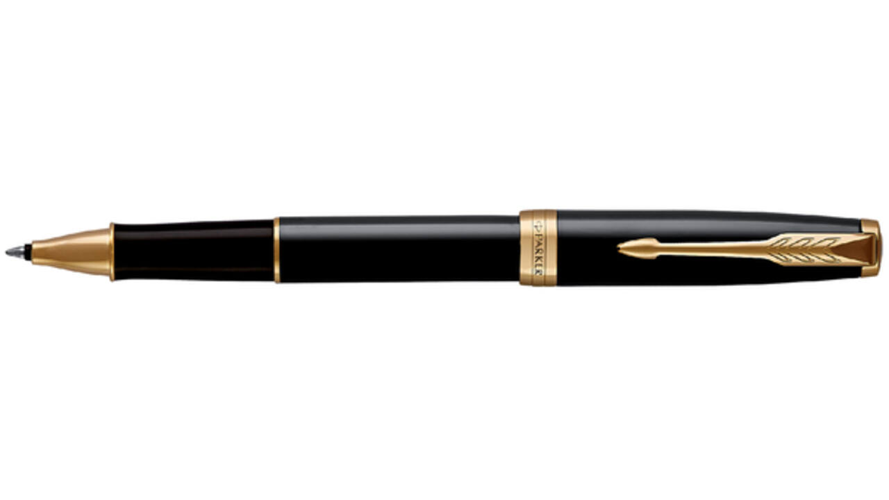 Rollerpen Parker Sonnet black lacquer GT fijn