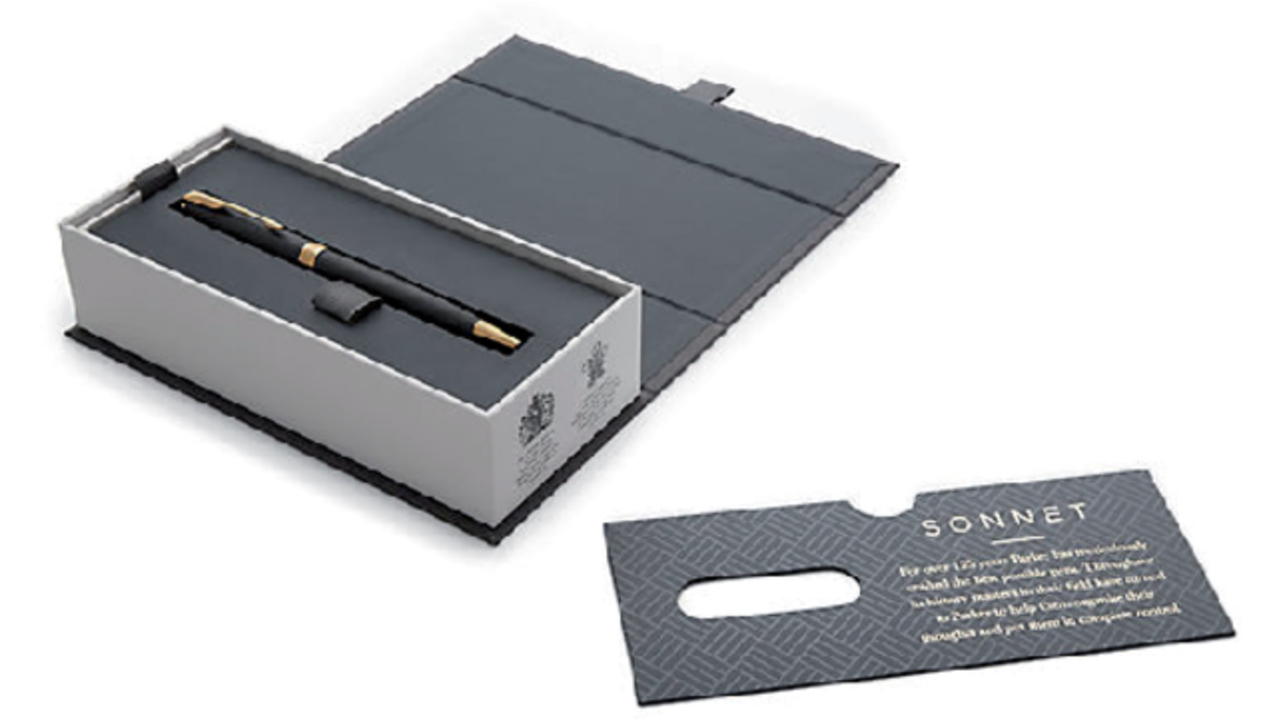 Balpen Parker Sonnet matte black lacquer GT medium