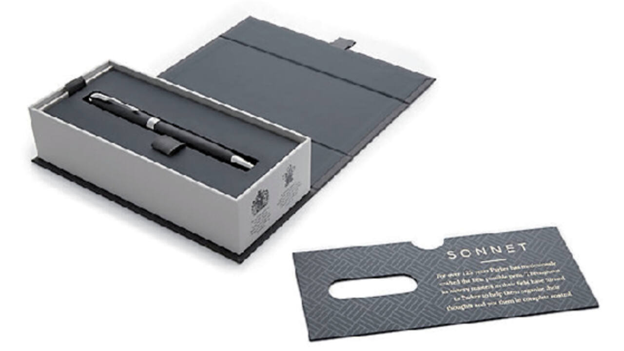 Balpen Parker Sonnet matte black lacquer CT medium
