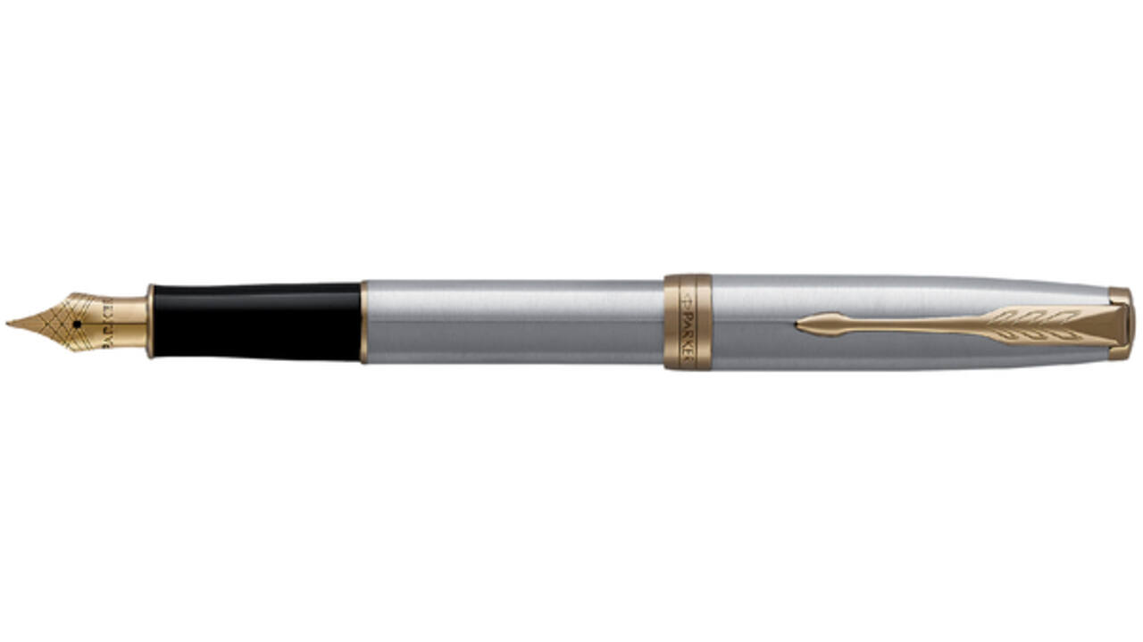Vulpen Parker Sonnet stainless steel GT fijn