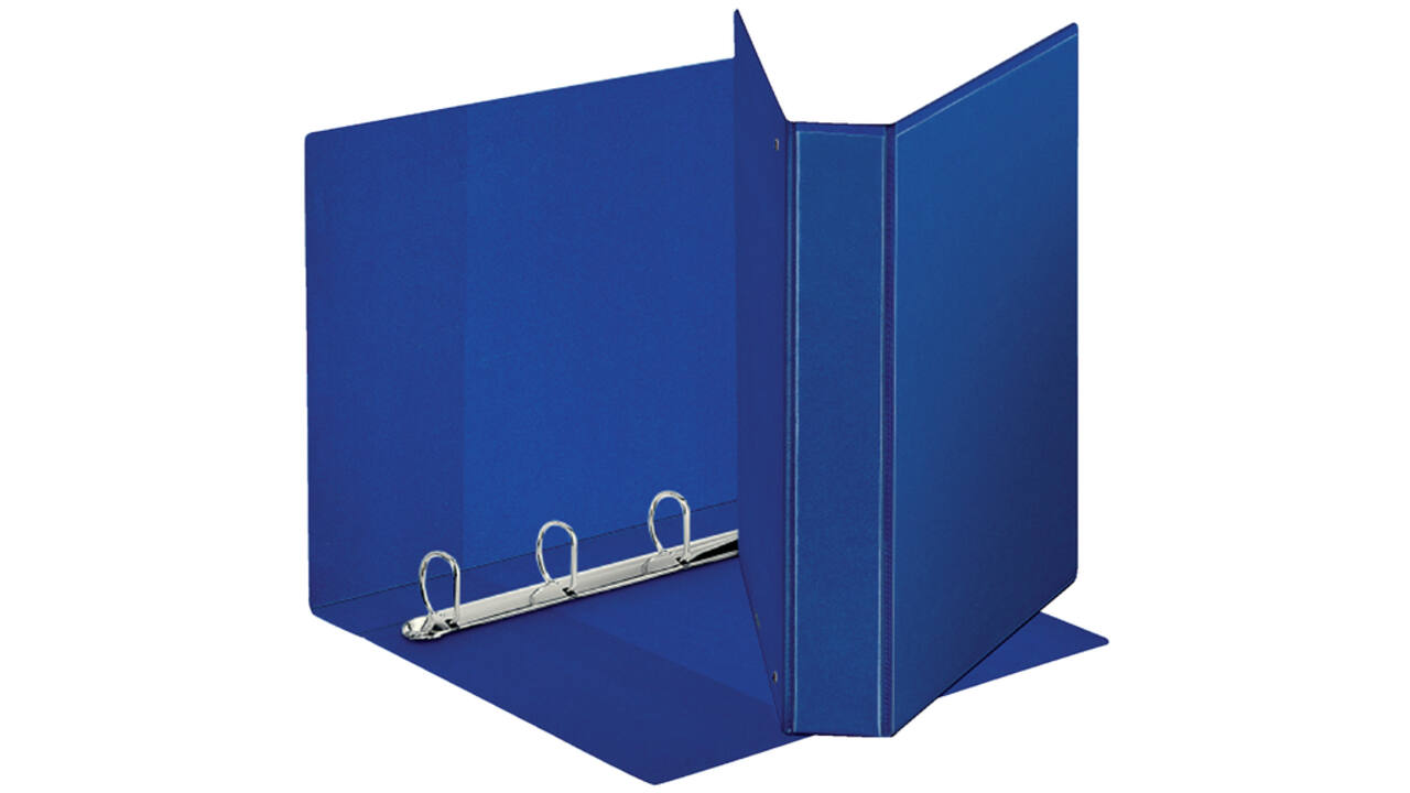 Presentatieringband Esselte panorama A4 4-rings D-mechaniek 38mm PP blauw