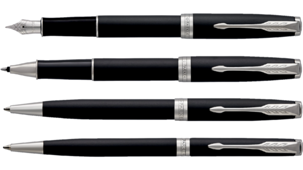 Balpen Parker Sonnet matte black lacquer CT medium