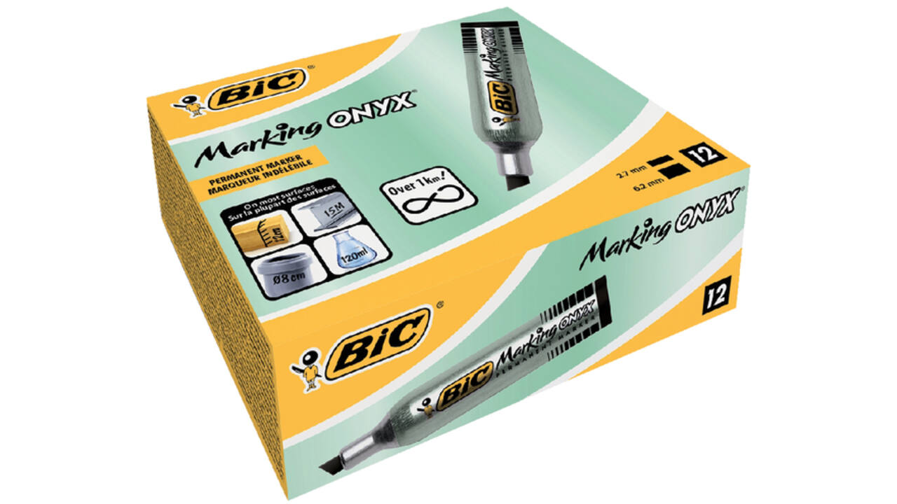 Viltstift Bic 1481 onyx schuin M zwart