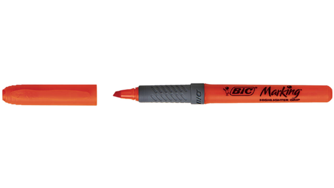 Markeerstift Bic brite liner grip oranje