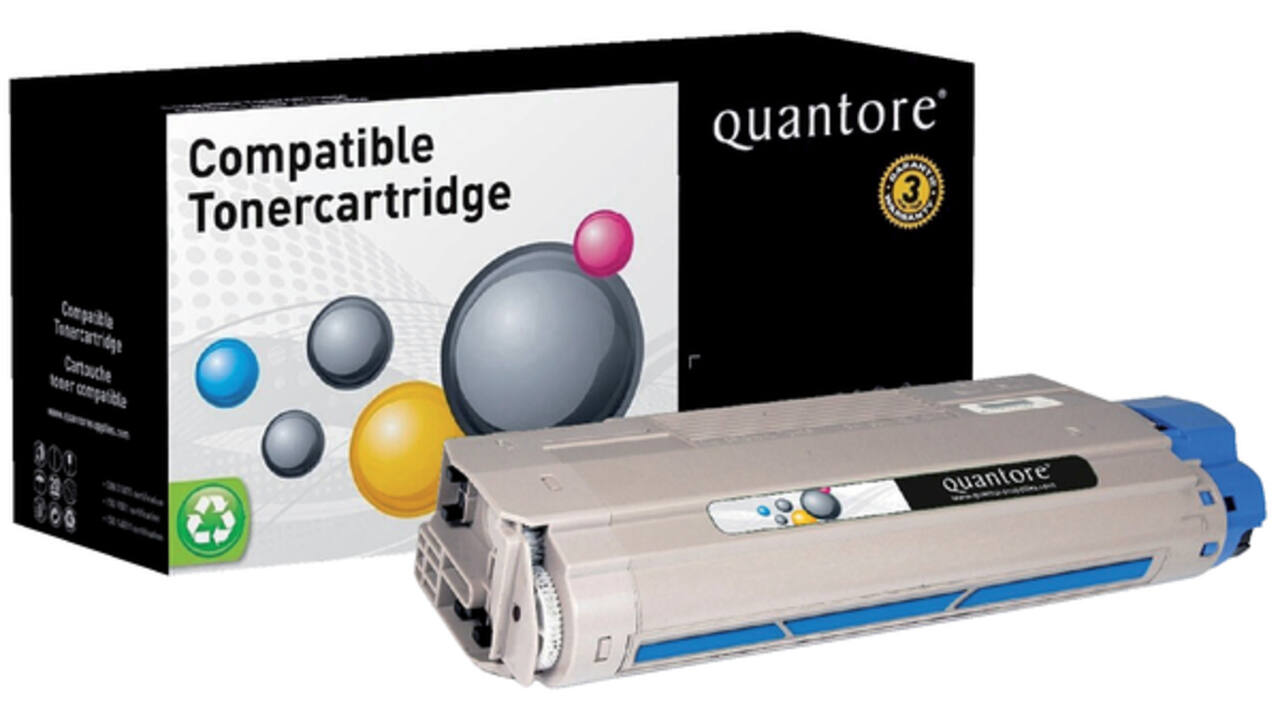 Toner Quantore alternatief tbv Oki 44318607 blauw