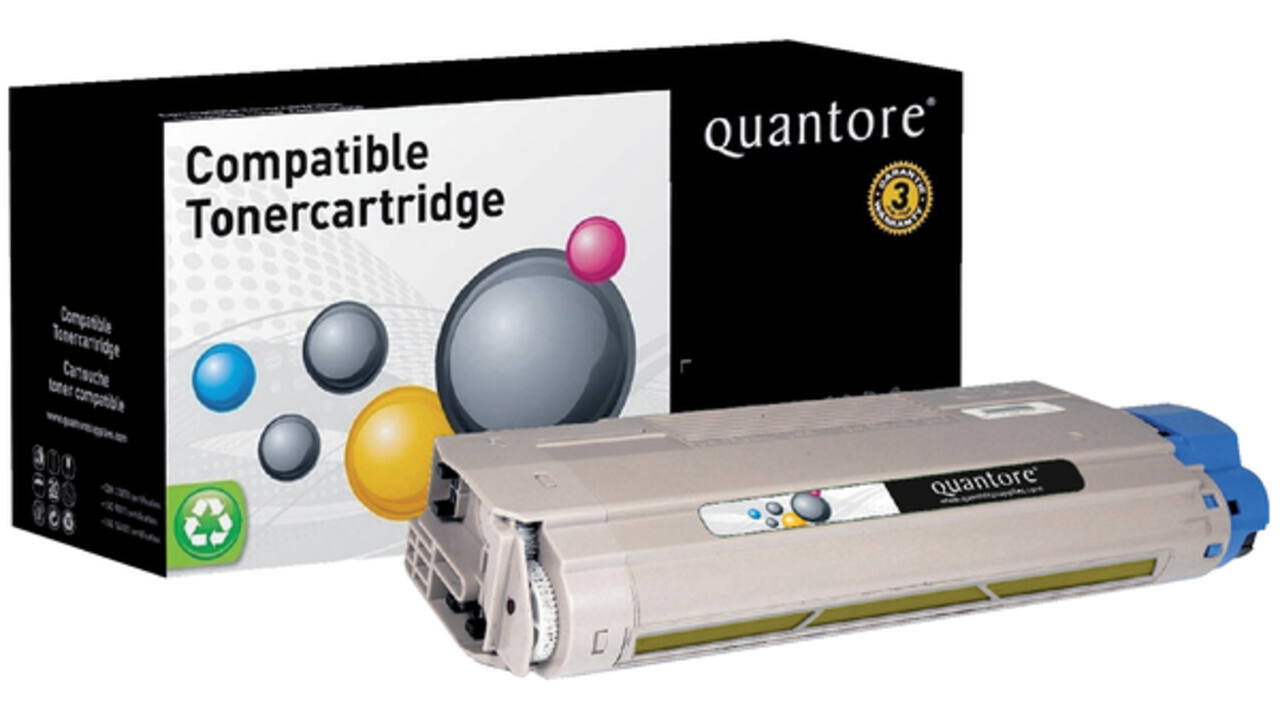 Toner Quantore alternatief tbv Oki 44318605 geel