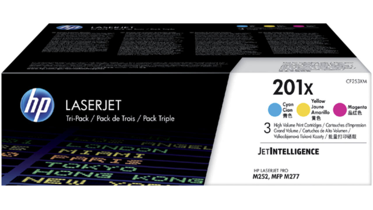 Tonercartridge HP CF253XM 201X 3 kleuren