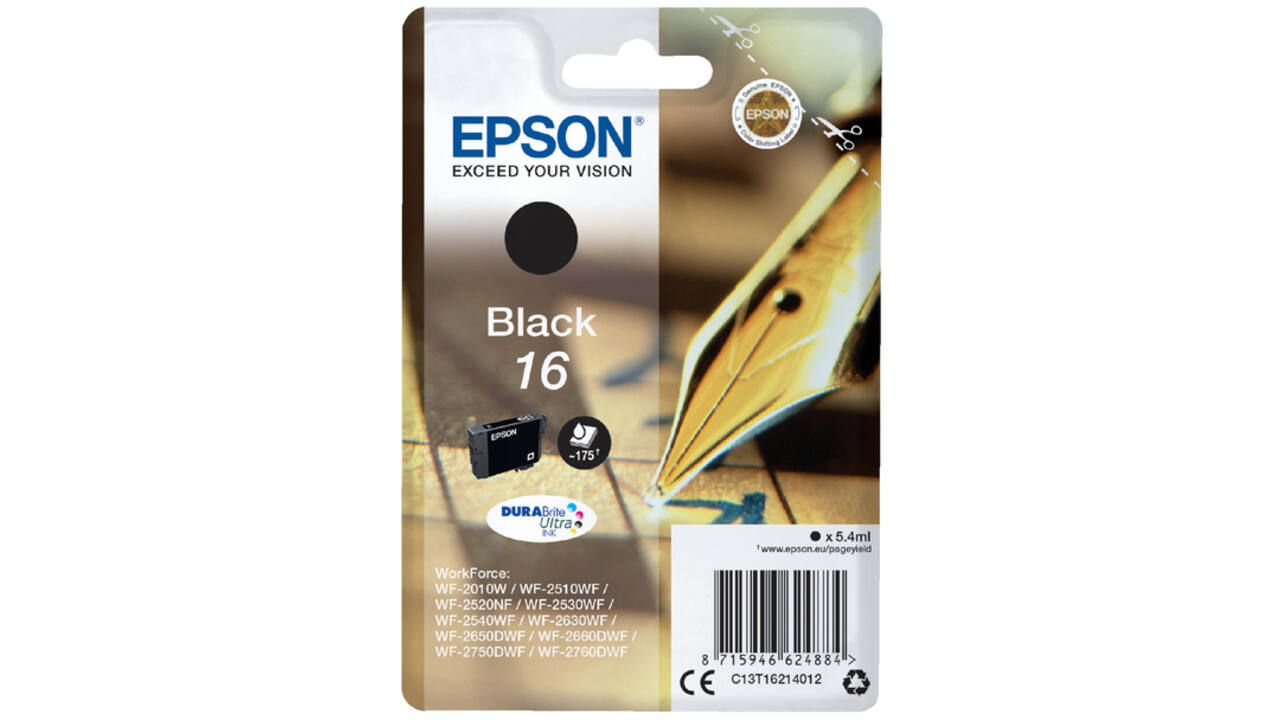 Inktcartridge Epson 16 T1621 zwart