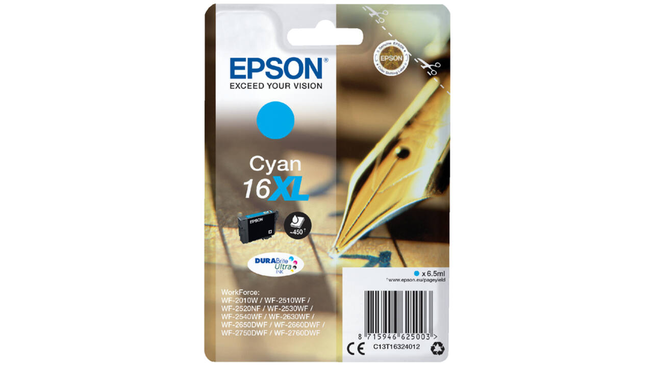 Inktcartridge Epson 16XL T1632 blauw