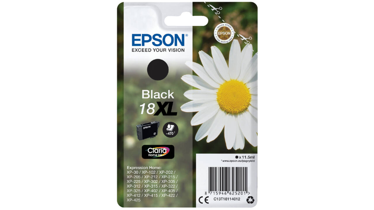 Inktcartridge Epson 18XL T1811 zwart
