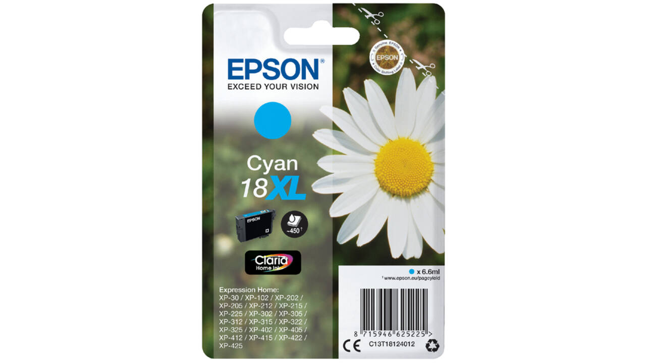 Inktcartridge Epson 18XL T1812 blauw