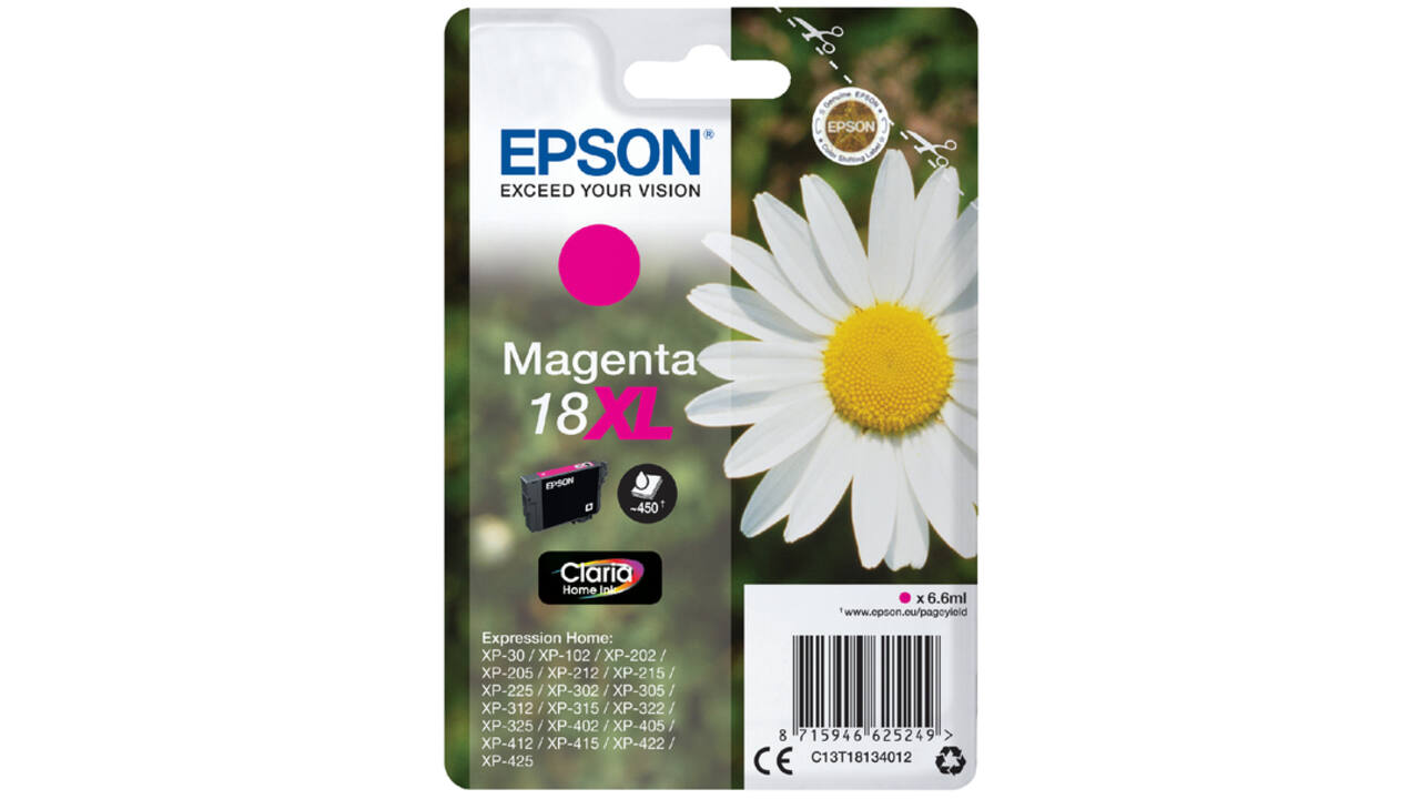 Inktcartridge Epson 18XL T1813 rood