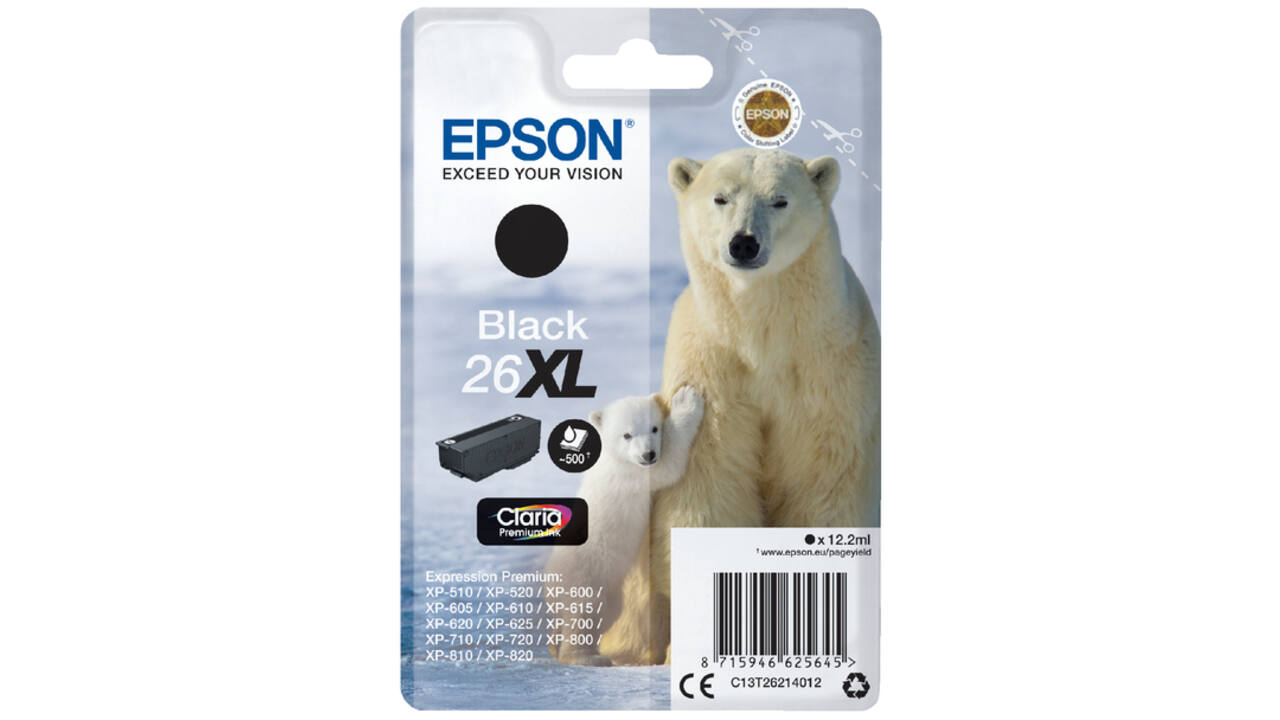 Inktcartridge Epson 26XL T2621 zwart