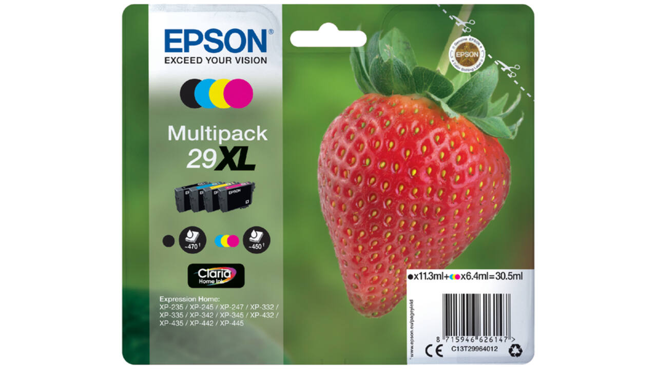 Inktcartridge Epson 29XL T2996 zwart + 3 kleuren