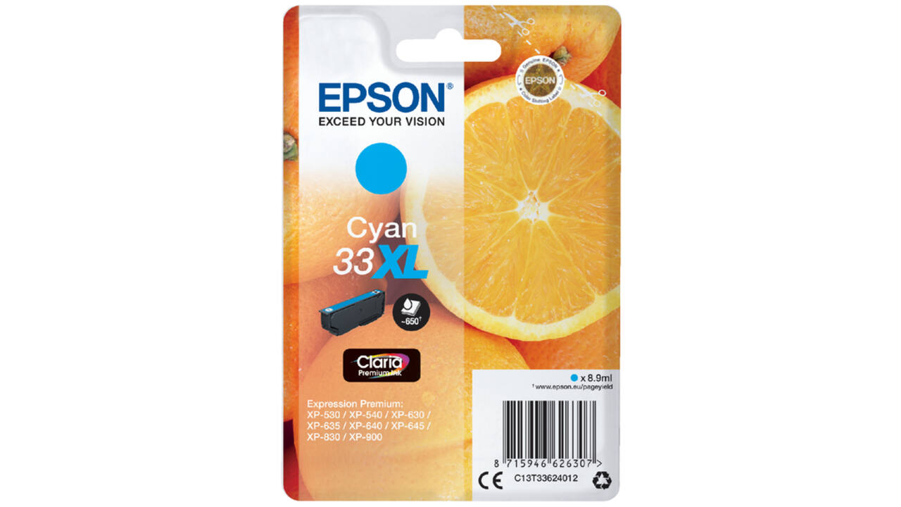 Inktcartridge Epson 33XL T3362 blauw