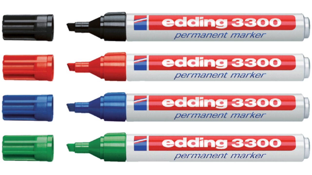 Viltstift edding 3300 schuin 1-5mm zwart