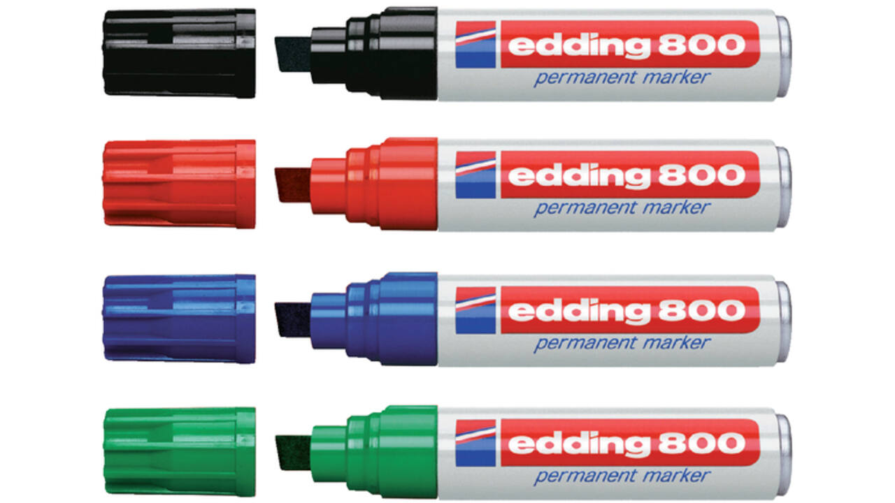 Viltstift edding 800 schuin 4-12mm blauw