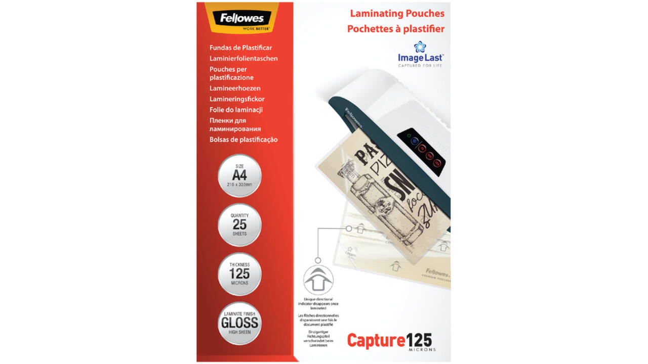 Lamineerhoes Fellowes A4 2x125micron glans 25stuks