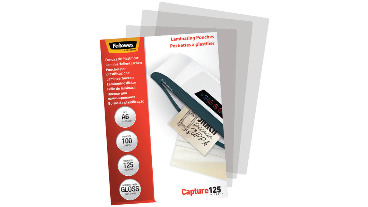 Lamineerhoes Fellowes A6 2x125micron glans 100stuks