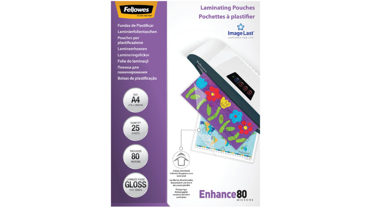 Lamineerhoes Fellowes A4 2x80micron glans 25stuks