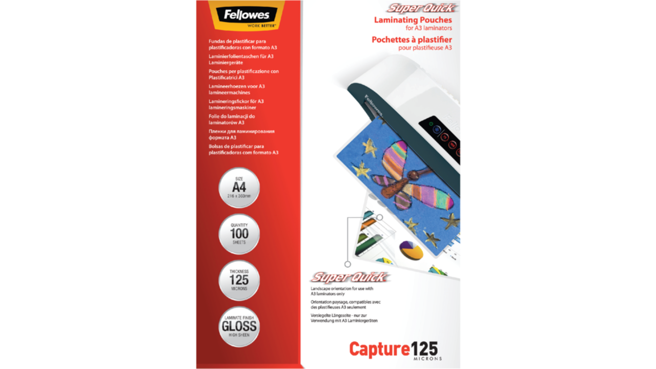 Lamineerhoes Fellowes A4 Superquick 2x125micron 100stuks