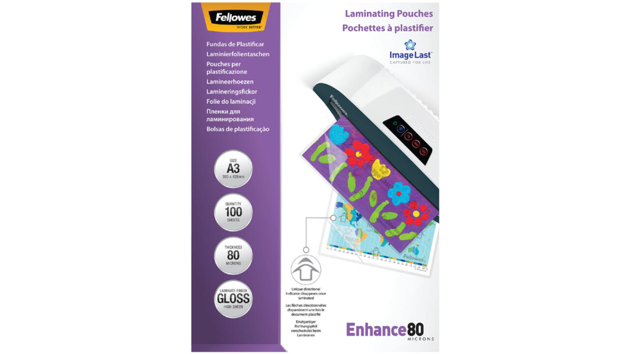 Lamineerhoes Fellowes A3 2x80micron glans 100stuks