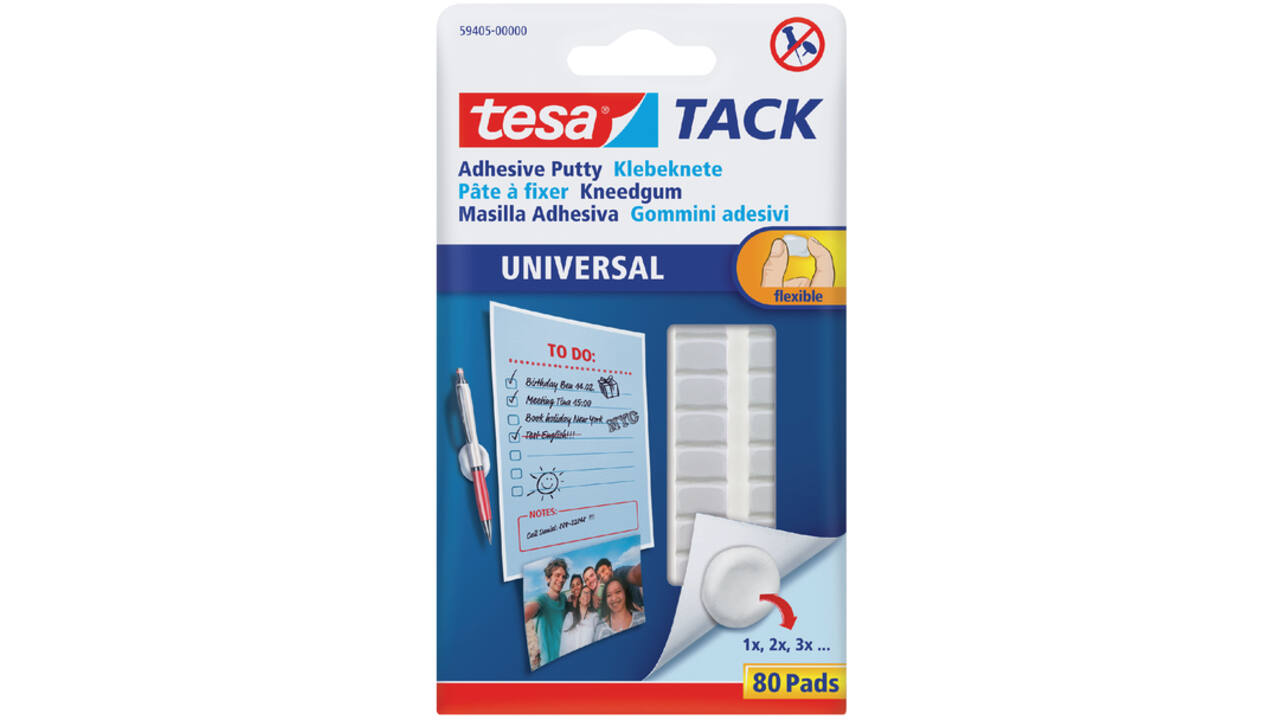 Kneedgum tesa® TACK Universal zelfklevend 80 pads
