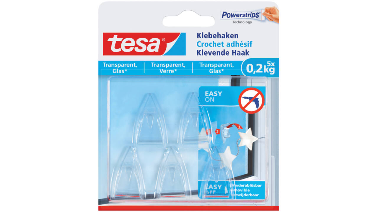 Klevende haak tesa® 0,2kg transparant