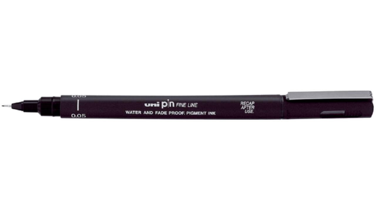 Fineliner Uni-ball Pin 0.05mm zwart