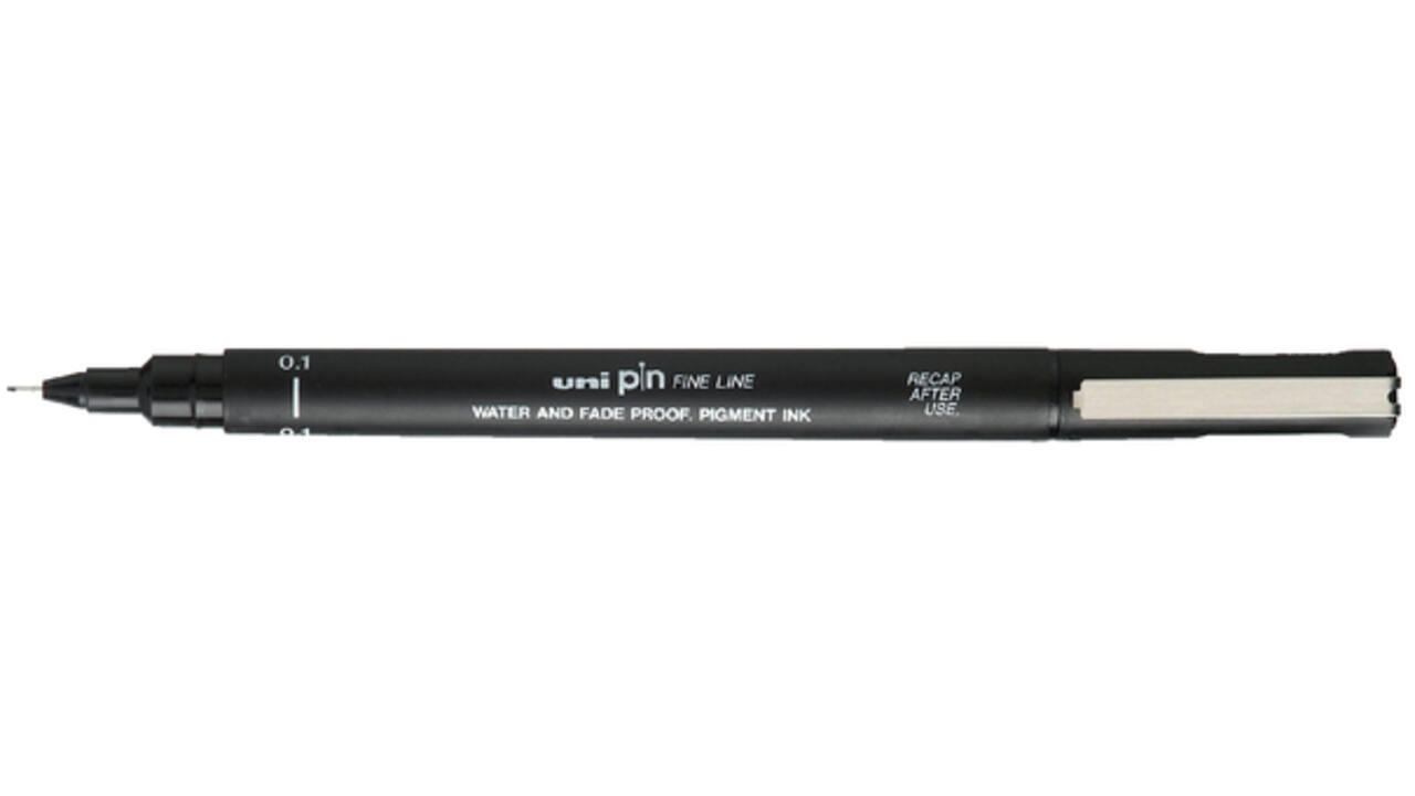 Fineliner Uni-ball Pin 0.1mm zwart