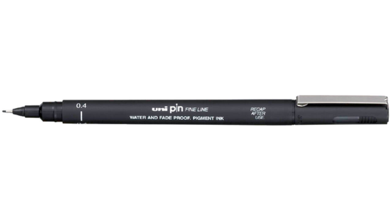 Fineliner Uni-ball Pin 0.4mm zwart