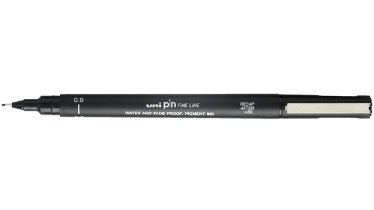 Fineliner Uni-ball Pin 0.5mm zwart