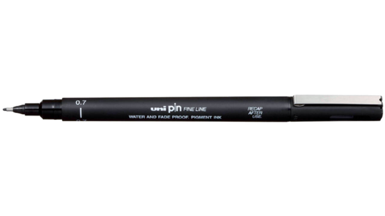 Fineliner Uni-ball Pin 0.7mm zwart