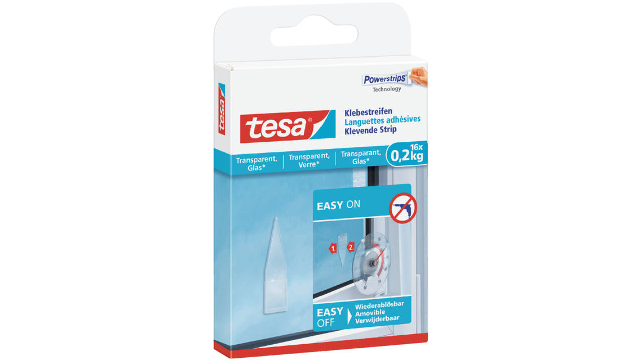 Kleefstrips tesa® dubbelzijdig transparant 0,2kg 16 stuks