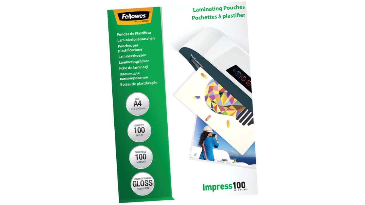 Lamineerhoes Fellowes A4 2x100micron glans 100stuks