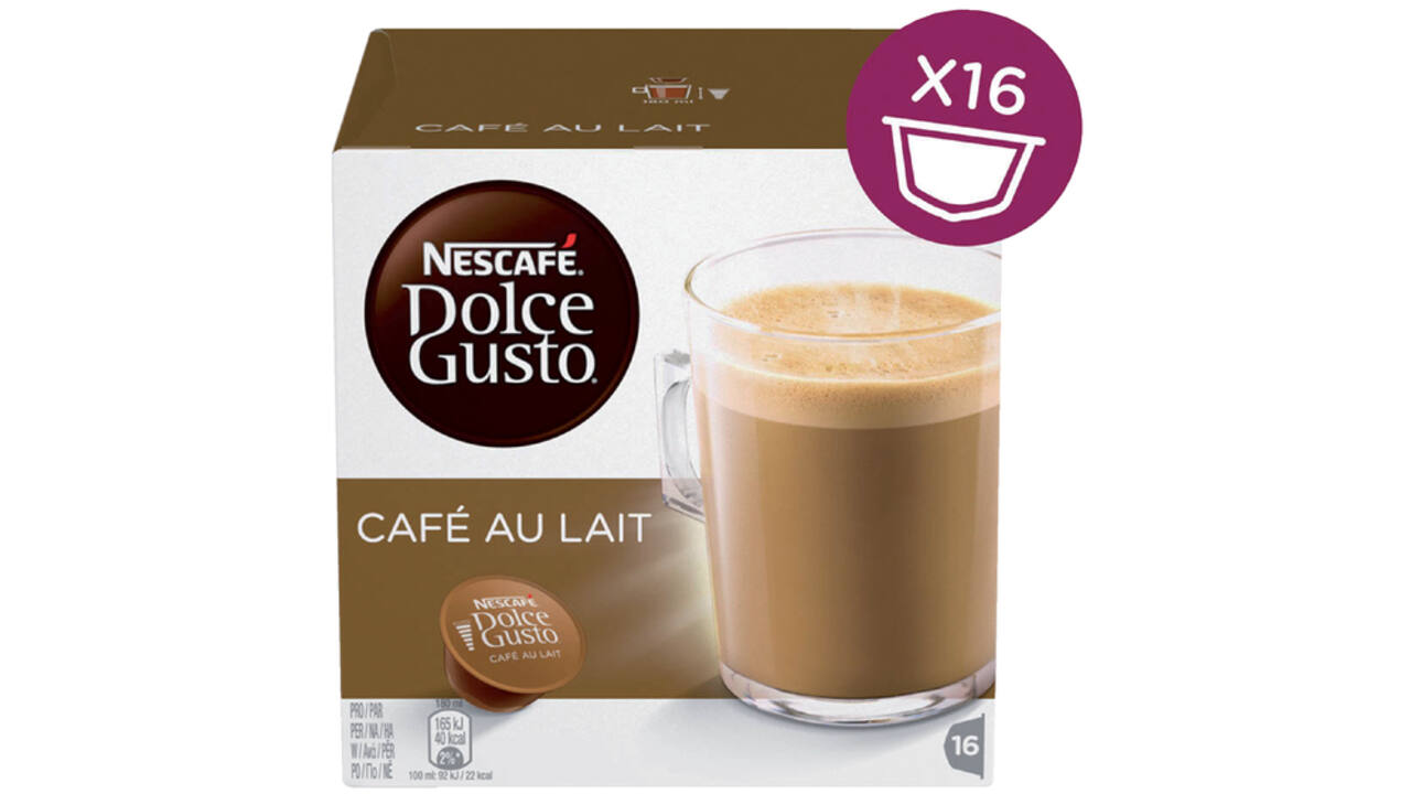 Koffiecups Dolce Gusto Cafe au Lait 16 stuks