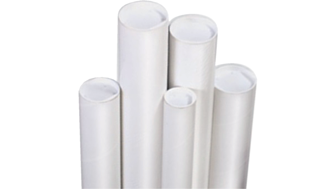 Verzendkoker CleverPack A1 650x50x1.5 met doppen wit pak à 20 stuks