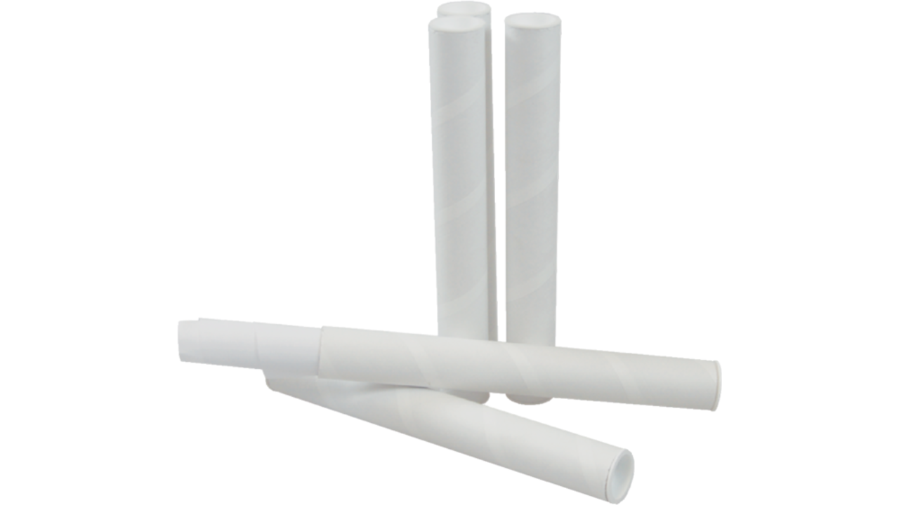 Verzendkoker CleverPack A3 330x29.7x1.2 met doppen wit pak à 5 stuks