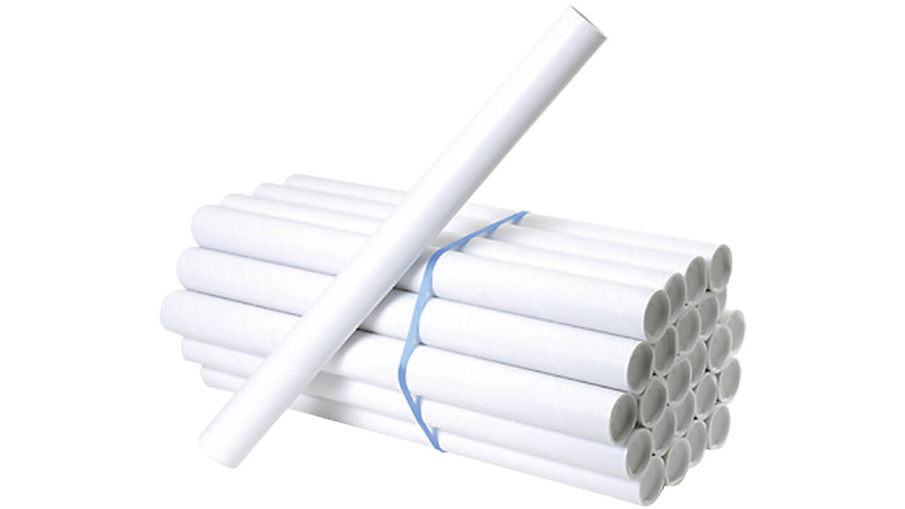 Verzendkoker CleverPack A0 850x50x1.5 met doppen wit pak à 20 stuks